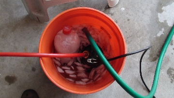 Ice pump at work.